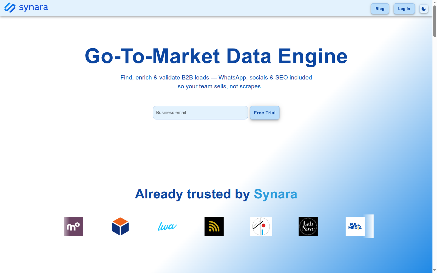 Synara - Desktop View